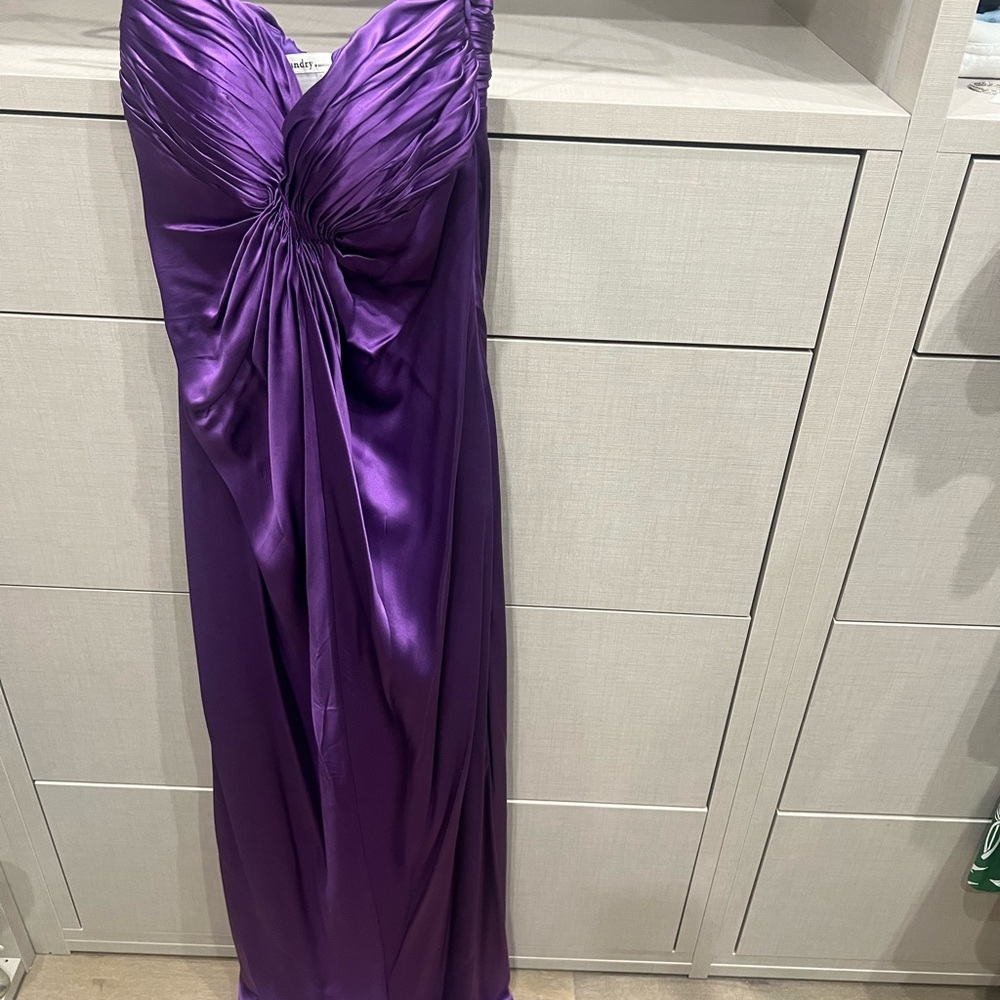 Formal Purple Strapless Party Dress